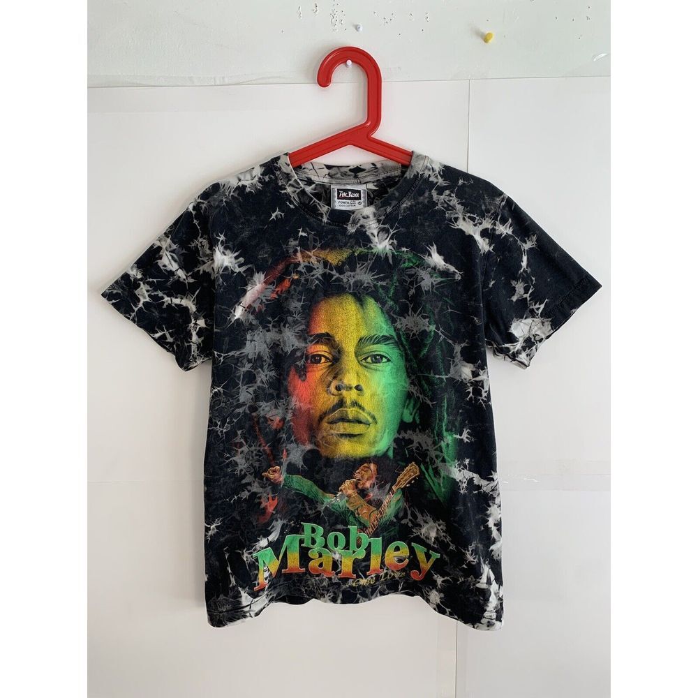Vintage Bob Marley Single Stitch Tie Dye T Shirt Double Sided The Roxx 90's